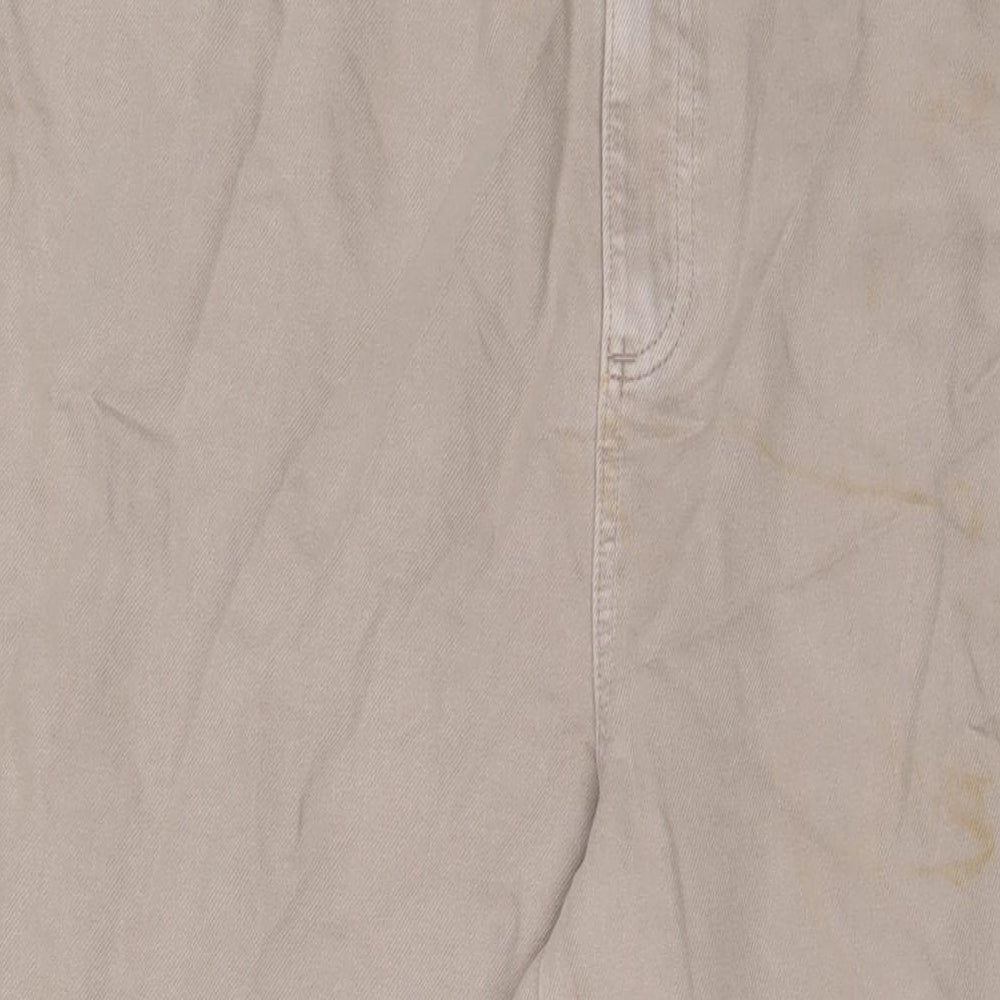 Womens UK Size 20 Marks and Spencer Regular Fit Wide-Leg Beige Jeans