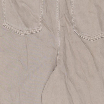Womens UK Size 20 Marks and Spencer Regular Fit Wide-Leg Beige Jeans