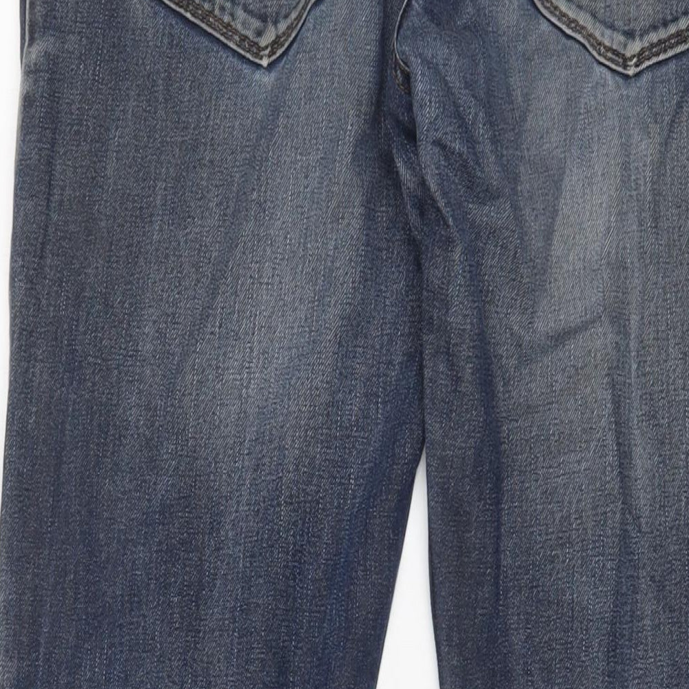 Autograph Mens Blue Cotton Straight Jeans Size 34 in L33 in Regular Zip - Long Leg