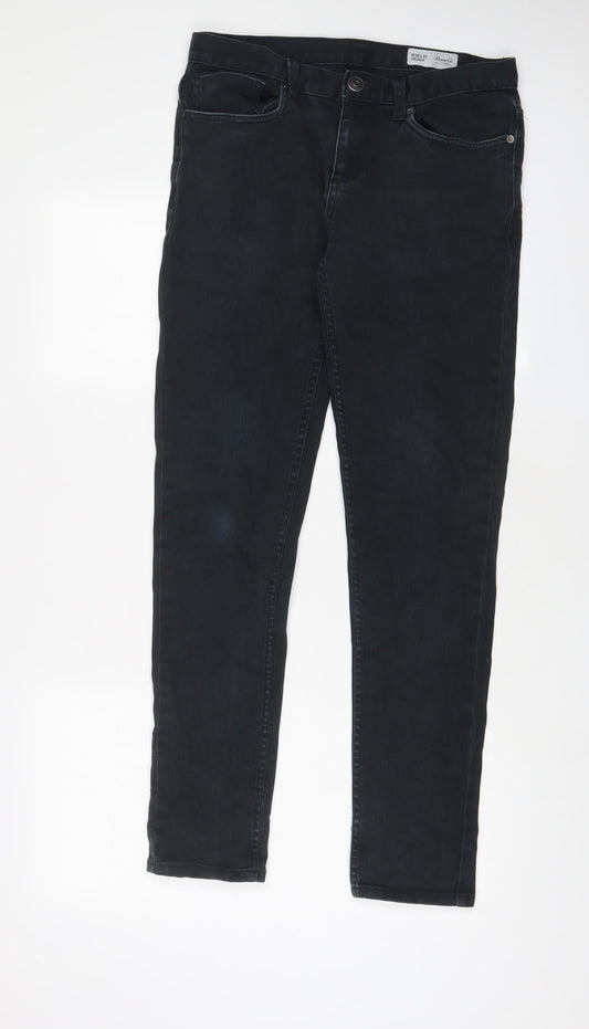 Denim & Co. Mens Black Cotton Skinny Jeans Size 30 in L32 in Regular Zip