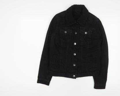 Papaya Womens Black Jacket Size 10 Button