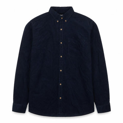 Next Mens Blue Cotton Button-Up Size L Collared Button