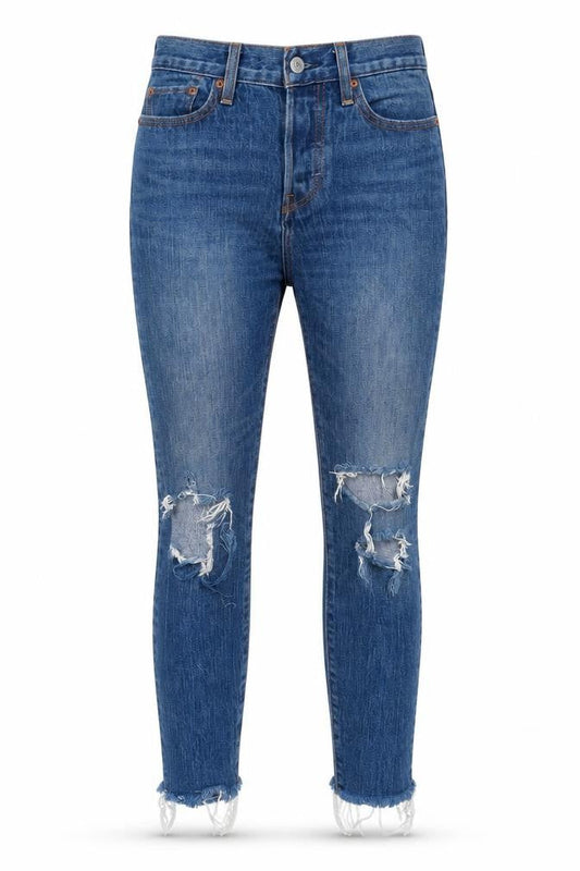 White oak Womens Blue Cotton Skinny Jeans Size 26 in L28 in Regular Zip