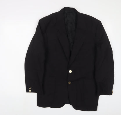 Mens UK Size 40 VARTEKS Regular Black Suit Jacket
