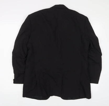 Mens UK Size 40 VARTEKS Regular Black Suit Jacket