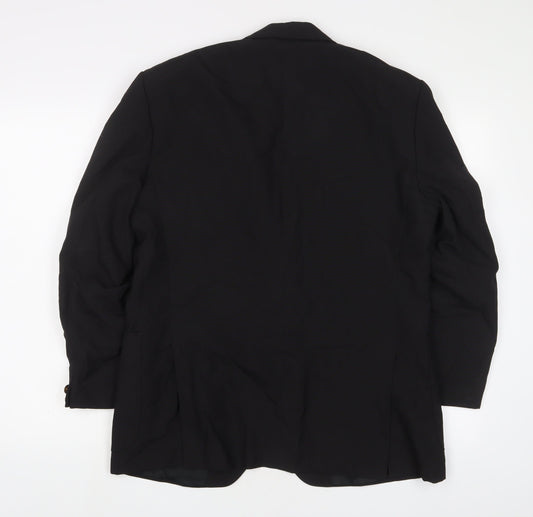 Mens UK Size 40 VARTEKS Regular Black Suit Jacket