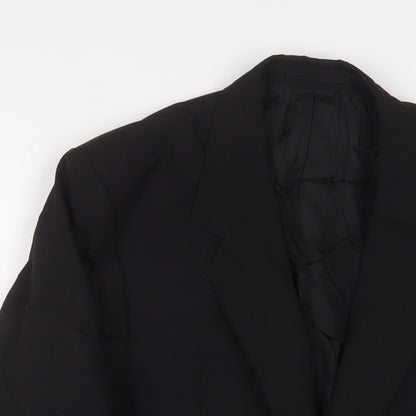 Mens UK Size 40 VARTEKS Regular Black Suit Jacket