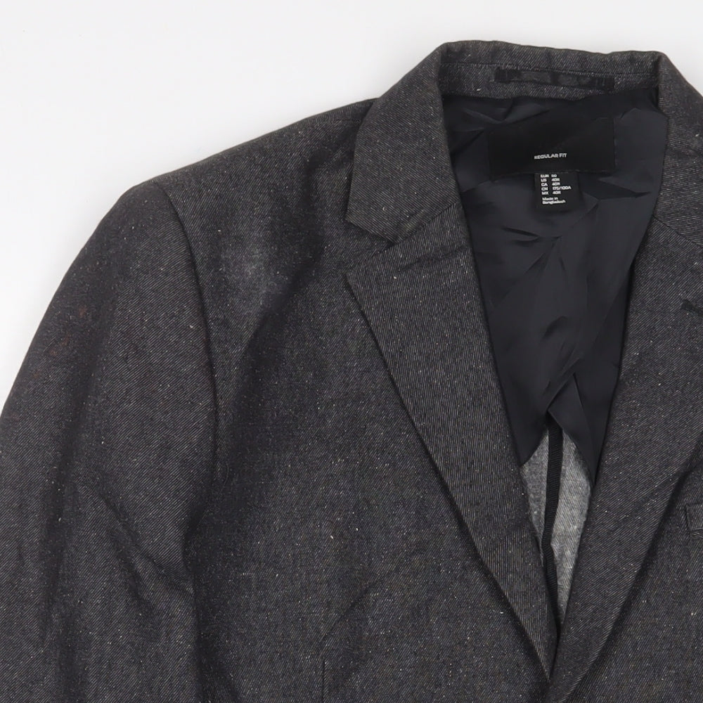 Mens UK Size 40 H&M Regular Grey Suit Jacket