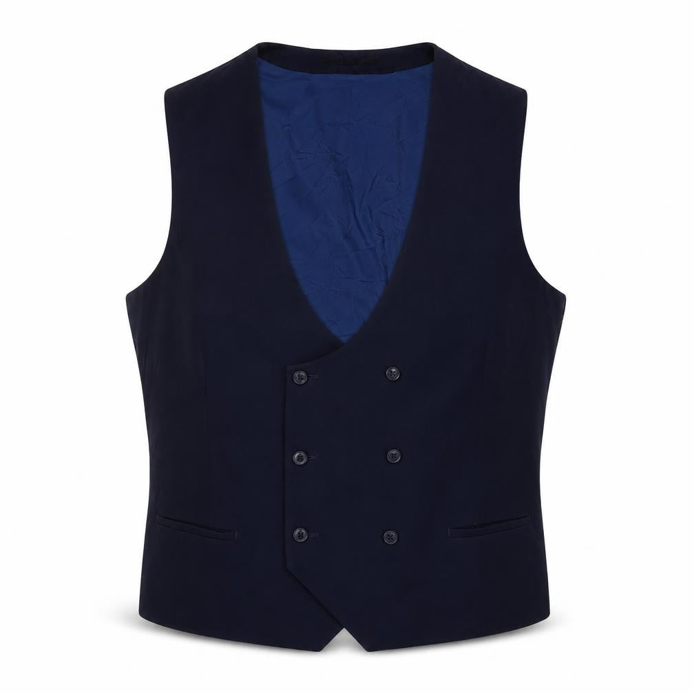 ONESIX5IVE Mens Blue Polyester Jacket Suit Waistcoat Size 46 Regular