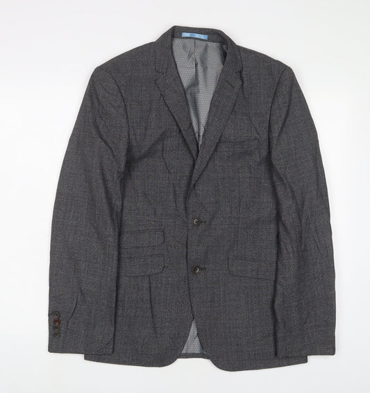 Mens UK Size 36 Burton Regular Grey Suit Jacket