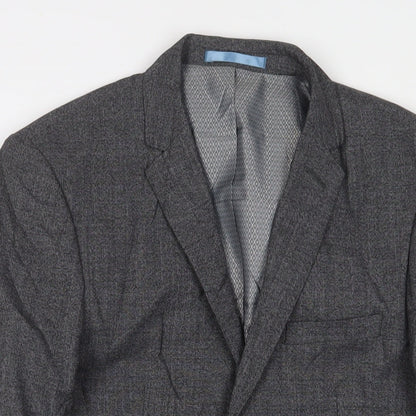 Mens UK Size 36 Burton Regular Grey Suit Jacket