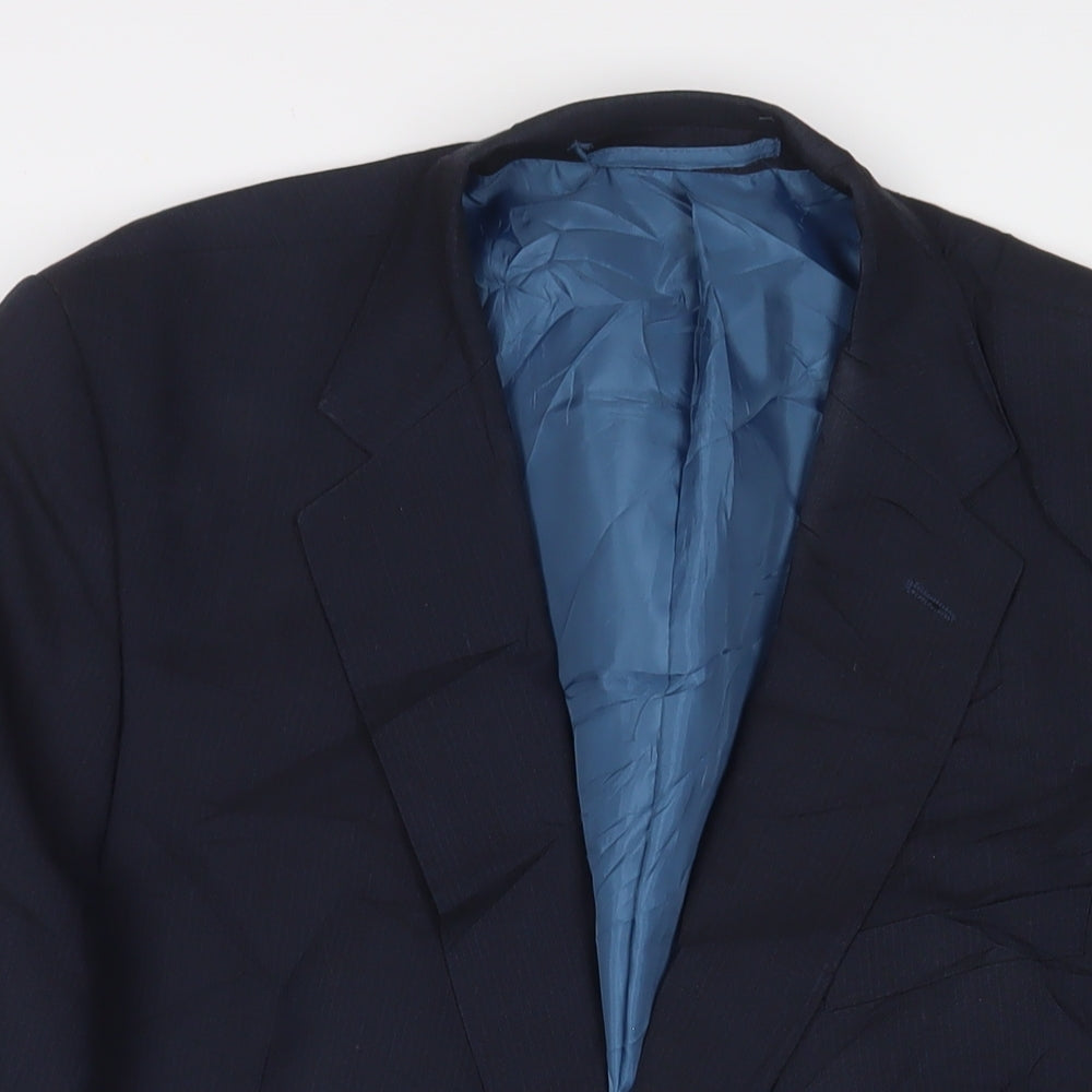 Mens UK Size 46 Marks and Spencer Regular Blue Suit Jacket