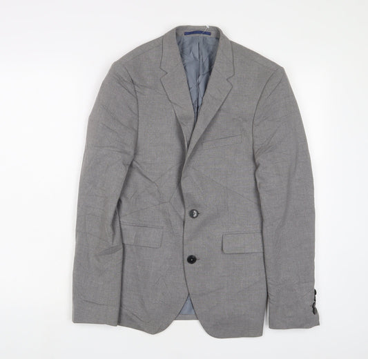 Mens UK Size 34 Burton Regular Grey Suit Jacket
