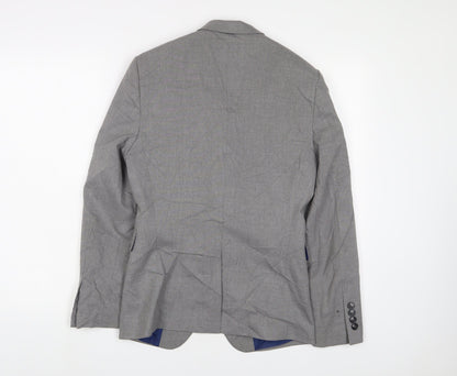 Mens UK Size 34 Burton Regular Grey Suit Jacket
