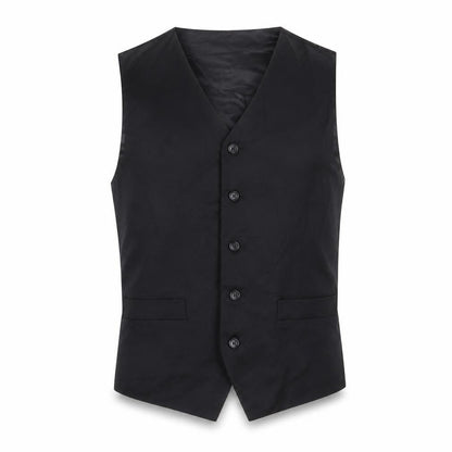 Black in White Mens Black Wool Jacket Suit Waistcoat Size 34 Regular
