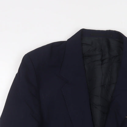 Mens UK Size 40 VARTEKS Regular Blue Suit Jacket