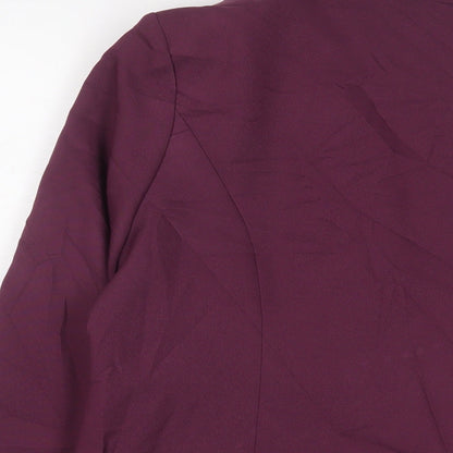 Damart Womens Purple Jacket Blazer Size 14 Button