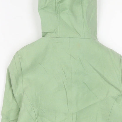 NEXT Girls Green Overcoat Coat Size 9-10 Years Button