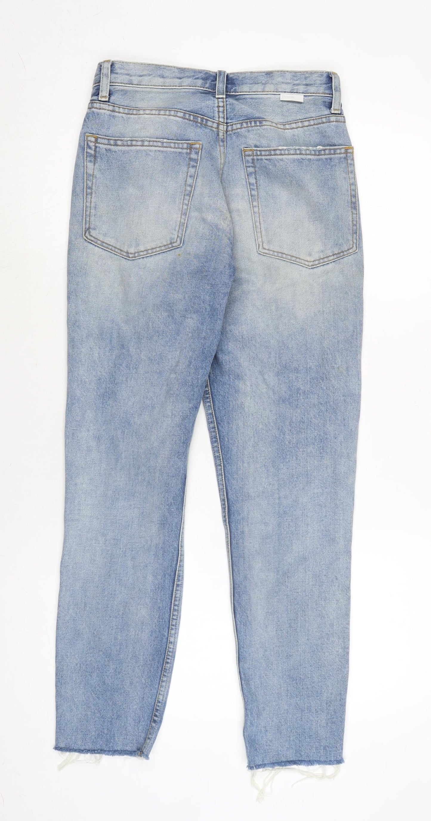 boyish Womens Blue Cotton Tapered Jeans Size 8 L25.5 in Regular Button