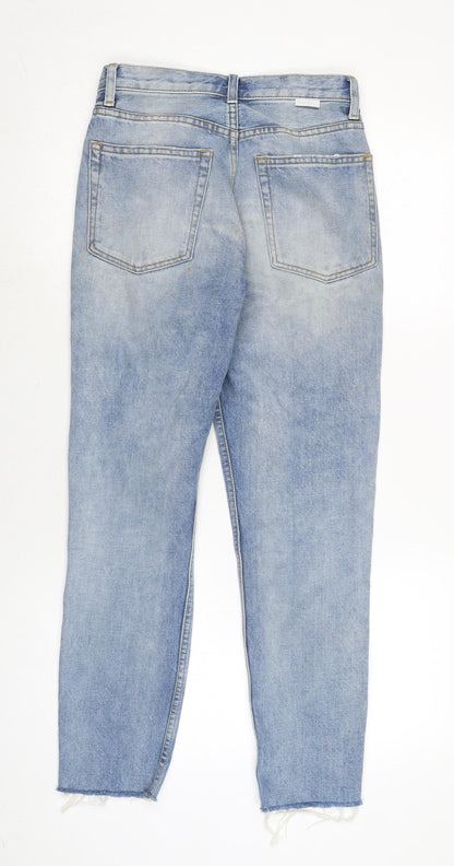 boyish Womens Blue Cotton Tapered Jeans Size 8 L25.5 in Regular Button