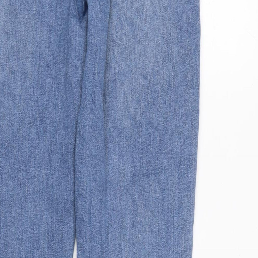 Gap Mens Blue Cotton Tapered Jeans Size 24 in L28 in Extra-Slim Zip