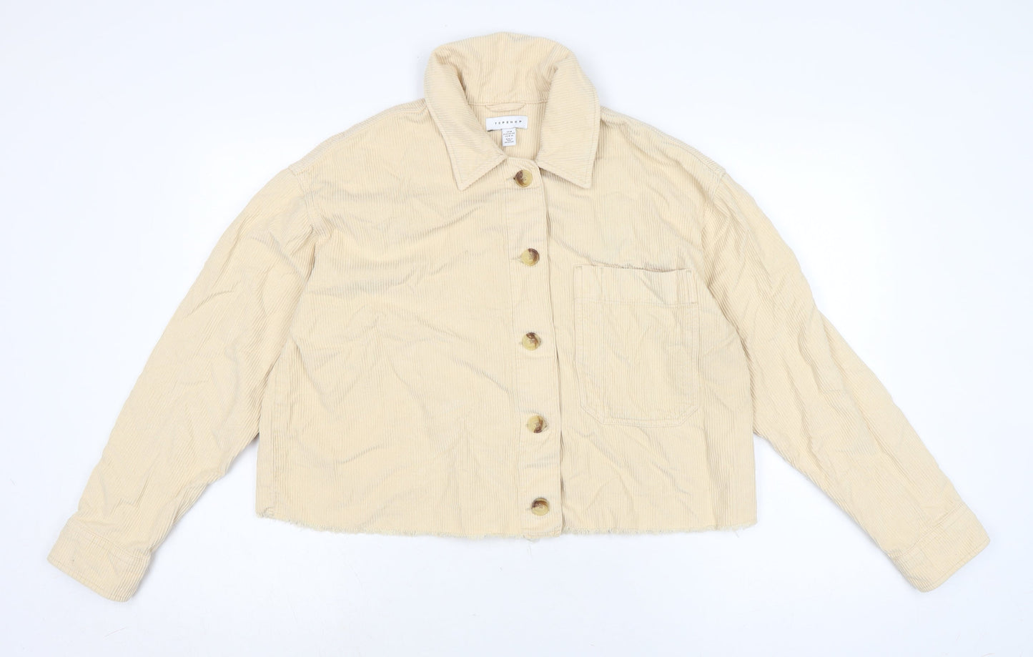 Topshop Womens Ivory Jacket Size M Button