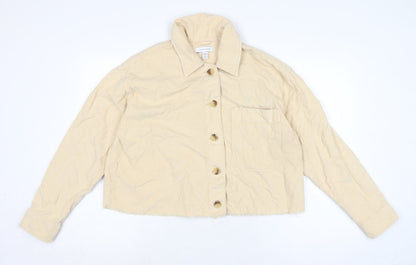Topshop Womens Ivory Jacket Size M Button