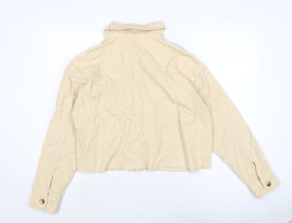 Topshop Womens Ivory Jacket Size M Button