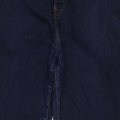 easy denim Mens Blue Cotton Blend Straight Jeans Size 36 in L34 in Regular Zip