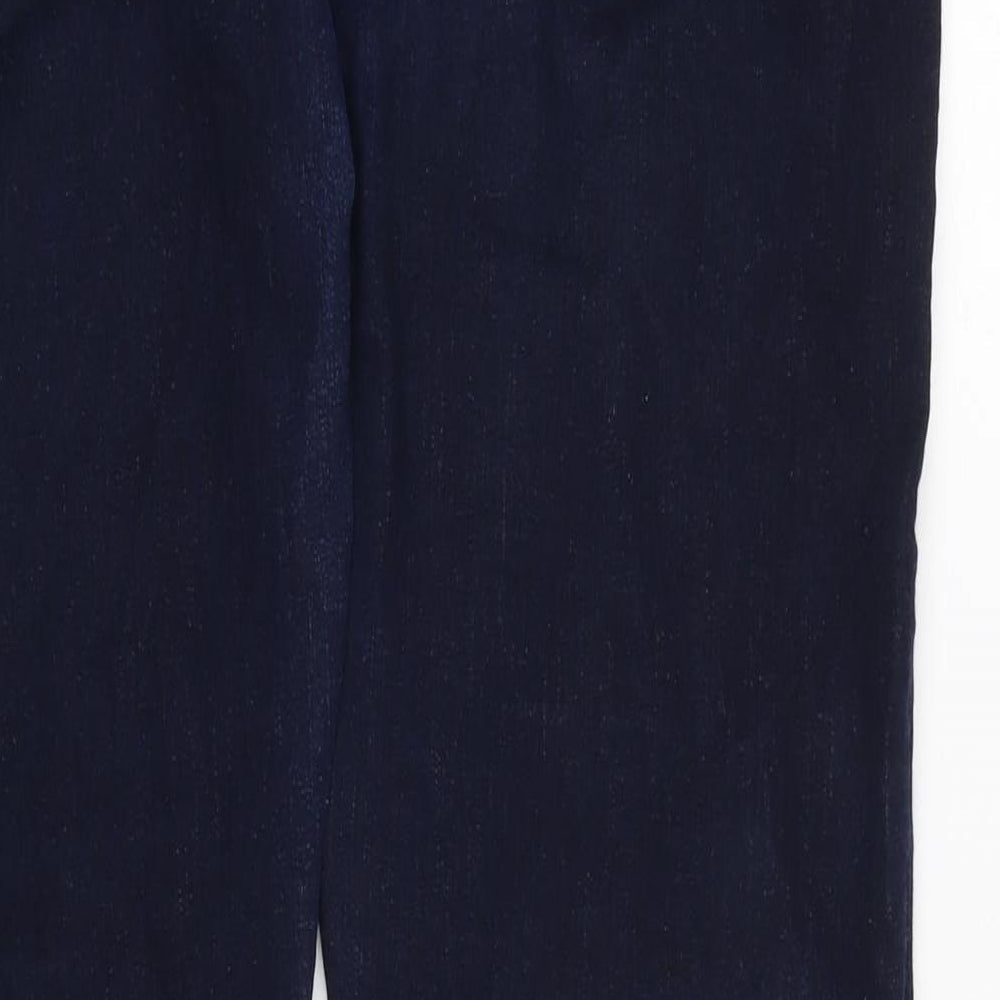 easy denim Mens Blue Cotton Blend Straight Jeans Size 36 in L34 in Regular Zip