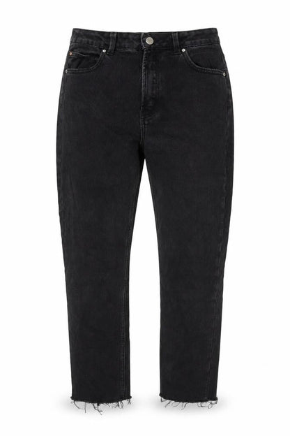 Womens UK Size 12 Denim & Co. Regular Fit Straight Black Jeans