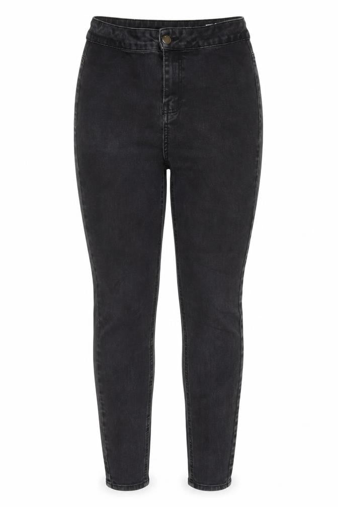 Tu Womens Grey Cotton Blend Skinny Jeans Size 26 in L25 in Regular Zip