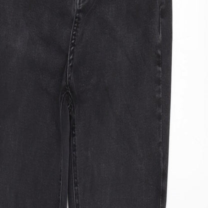 TU Womens Grey Cotton Blend Skinny Jeans Size 26 in L25 in Regular Zip