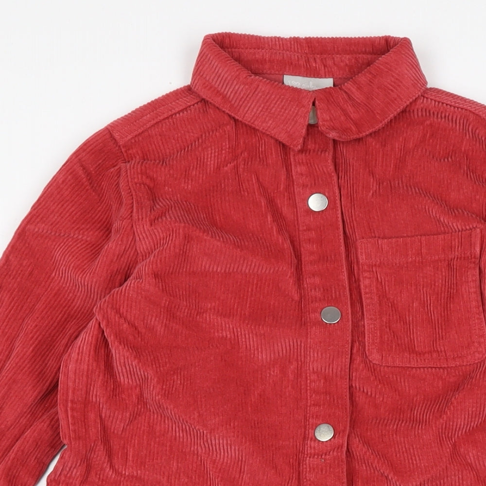 I Love Girls wear Girls Red Cotton Shirt Dress Size 11 Years Collared Button