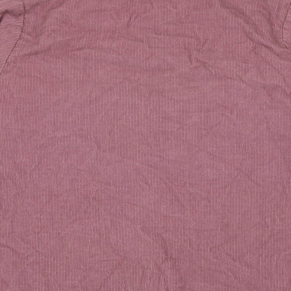 NEXT Girls Pink Cotton Shirt Dress Size 5 Years Collared Button