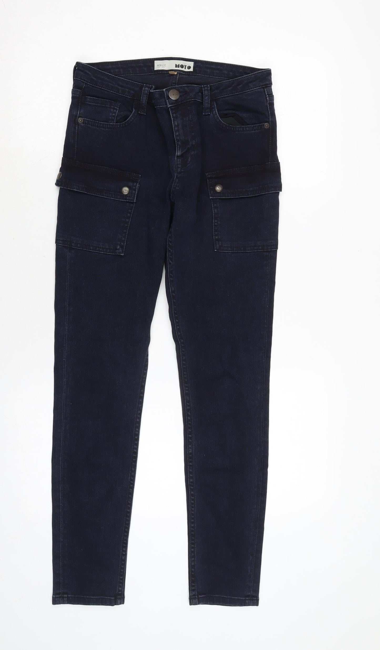 Womens UK Size 26 in Topshop Regular Fit Tapered Blue Jeans