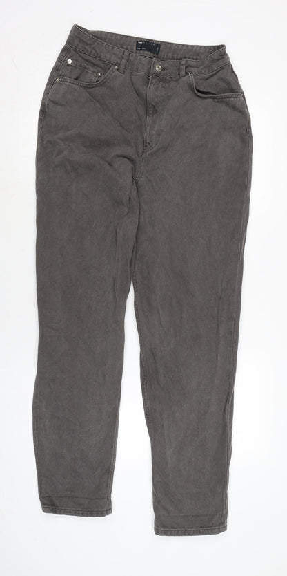 ASOS Mens Grey Cotton Straight Jeans Size 30 in L32 in Regular Zip