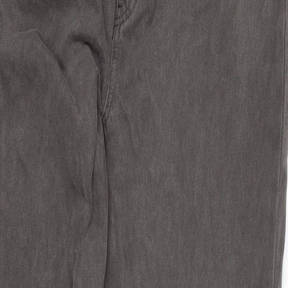 ASOS Mens Grey Cotton Straight Jeans Size 30 in L32 in Regular Zip