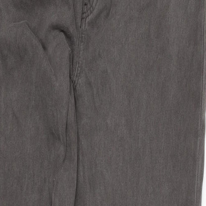 ASOS Mens Grey Cotton Straight Jeans Size 30 in L32 in Regular Zip