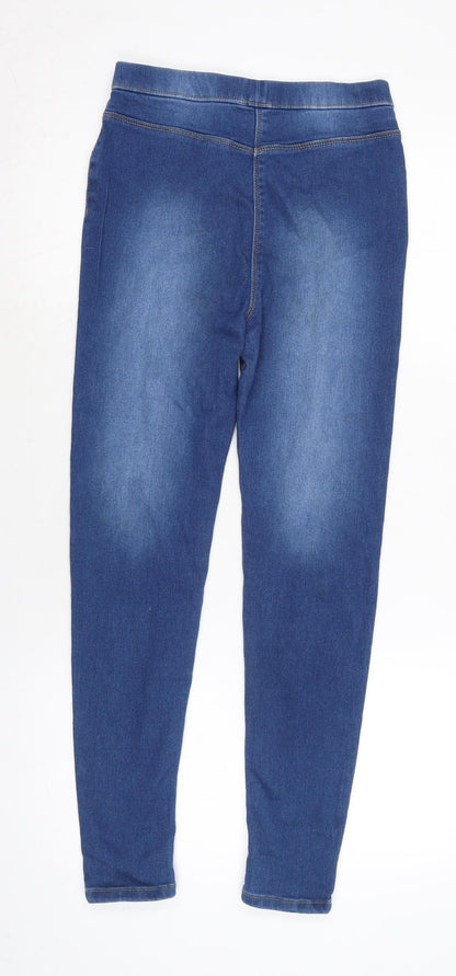 George Girls Blue Cotton Tapered Jeans Size 12-13 Years L26 in Regular