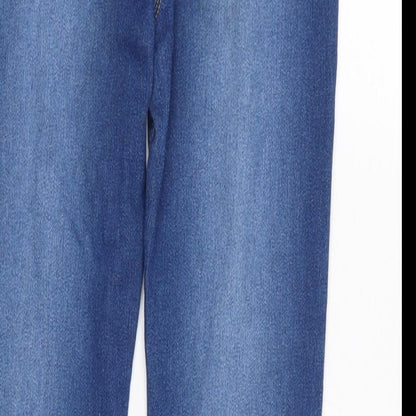 George Girls Blue Cotton Tapered Jeans Size 12-13 Years L26 in Regular