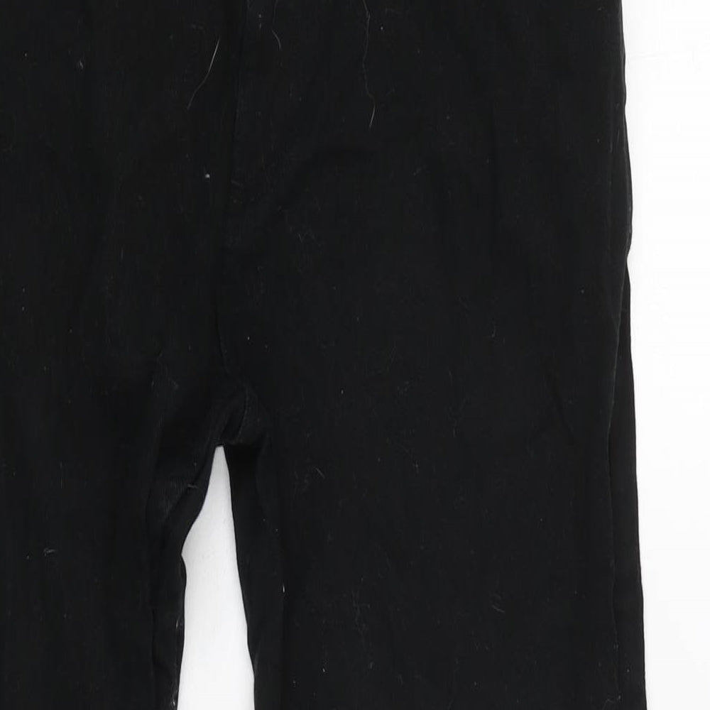 Denim & Co. Mens Black Cotton Blend Straight Jeans Size 30 in L25 in Regular Zip