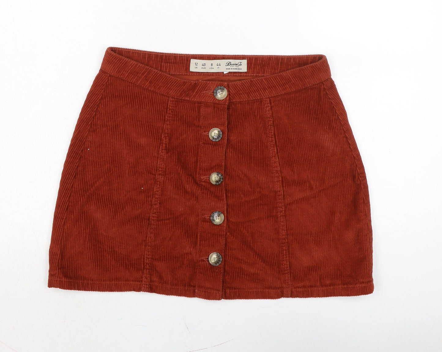 Womens UK Size 12 Denim & Co. A-Line Corduroy Skirt