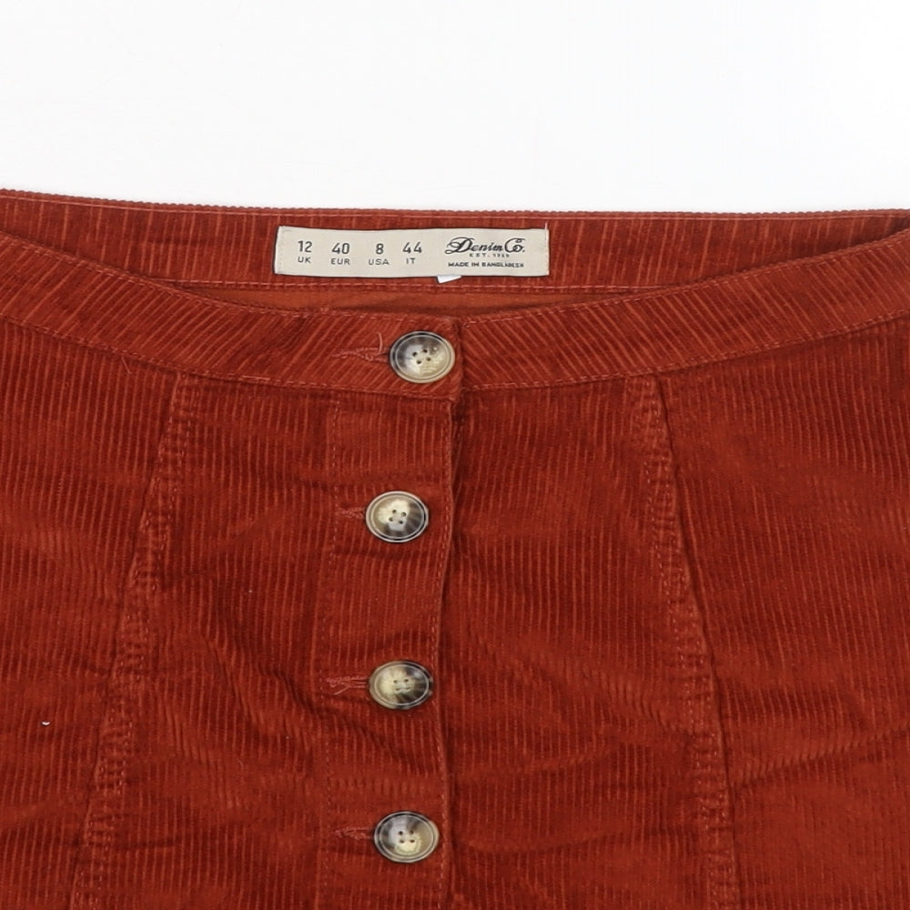 Womens UK Size 12 Denim & Co. A-Line Corduroy Skirt