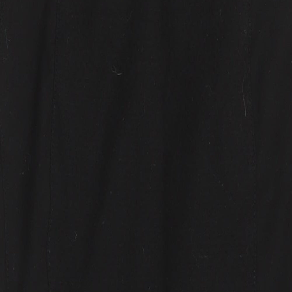 Oasis Womens Black Polyester Pencil Dress Size 8 Round Neck Zip