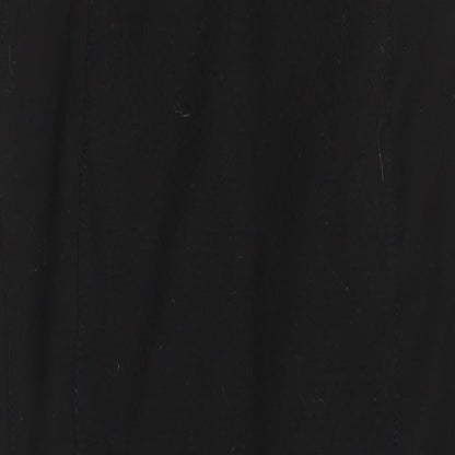 Oasis Womens Black Polyester Pencil Dress Size 8 Round Neck Zip