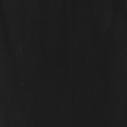 Oasis Womens Black Polyester Pencil Dress Size 8 Round Neck Zip