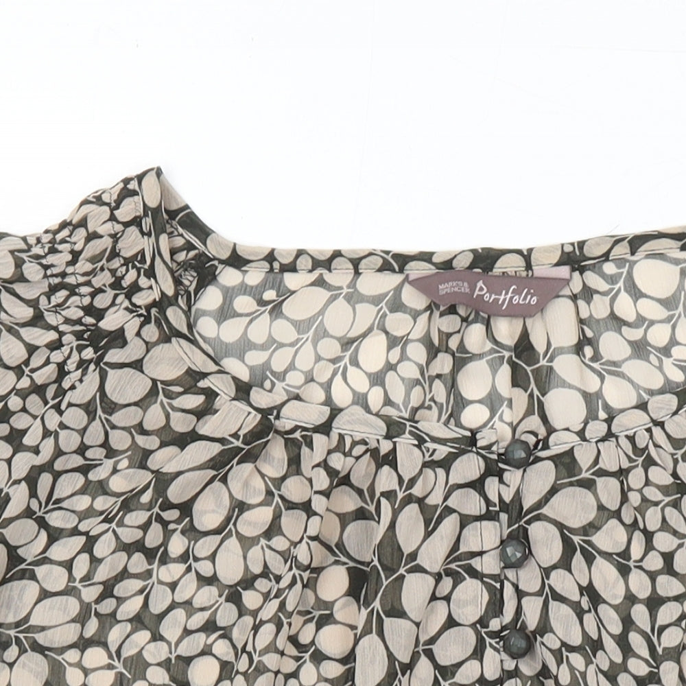 Womens UK Size 16 Marks and Spencer Multicoloured Tunic Button-Up