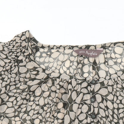 Womens UK Size 16 Marks and Spencer Multicoloured Tunic Button-Up