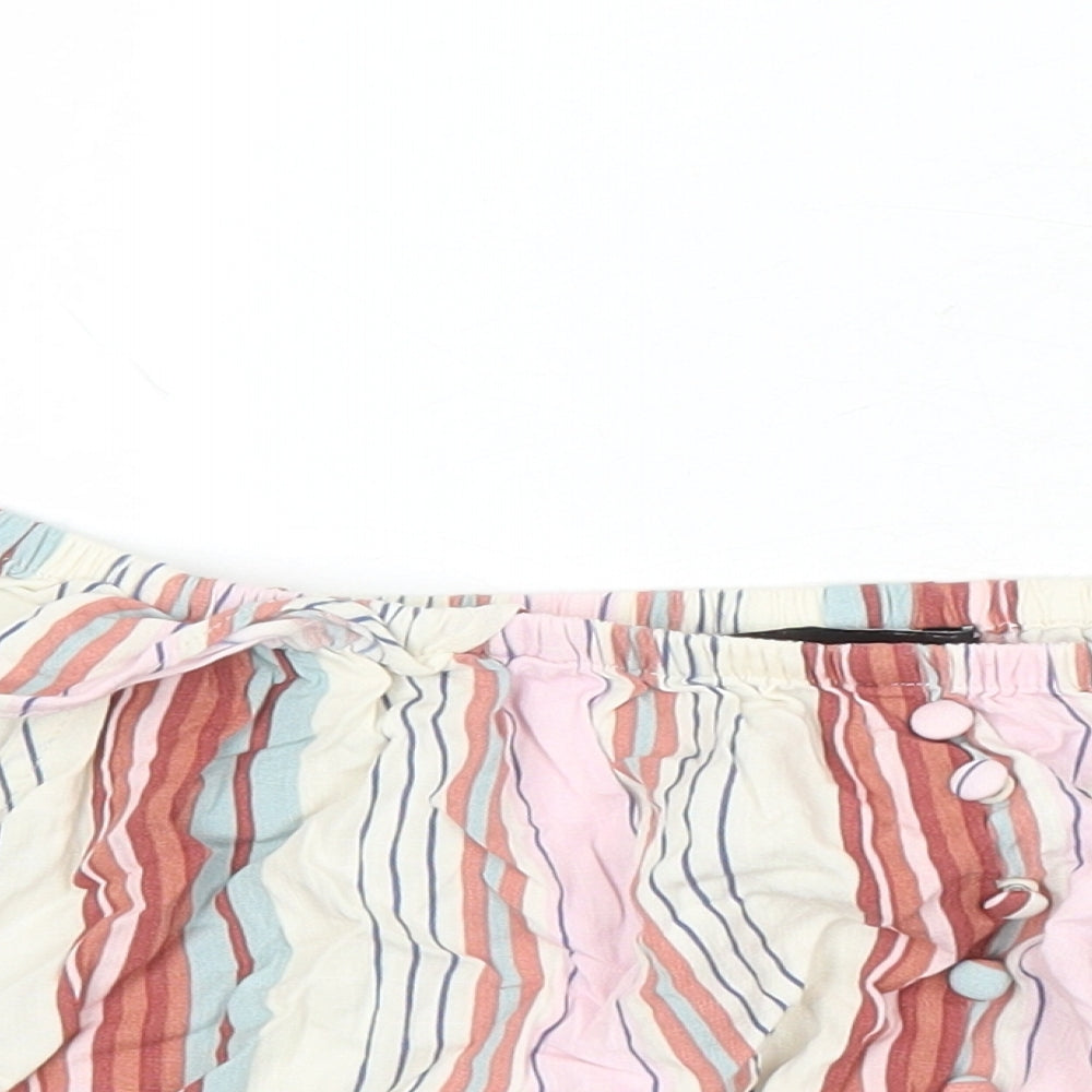Womens UK Size 16 New Look Multicoloured Cropped Blouse